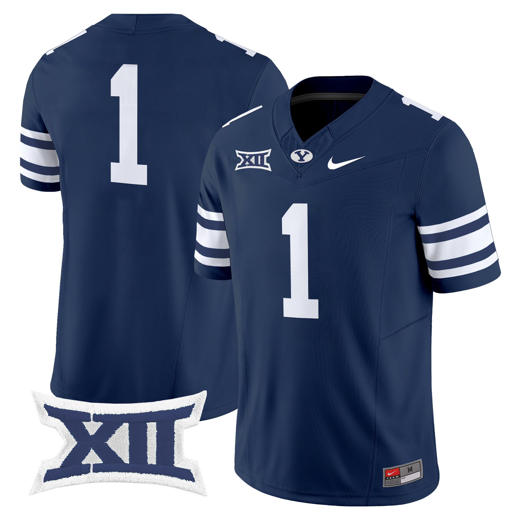 Men BYU Cougars #1 No Name Drak Blue Nike 2024 Vapor Limited NCAA Jersey